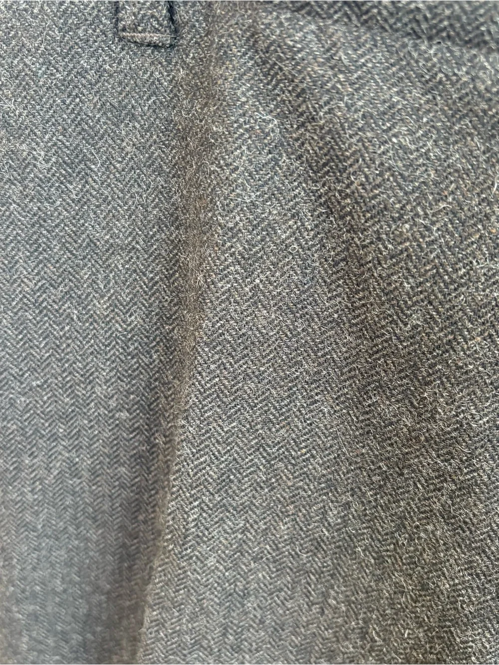 J.Crew Men’s Size 36 Wool Blend Herringbone Dress Pants Charcoal Gray Trousers
